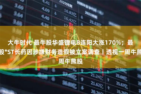 大牛时代 最牛股华盛锂电8连阳大涨170%；最熊股*ST长药因涉嫌财务造假被立案调查丨透视一周牛熊股